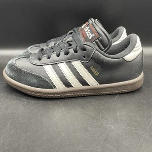 Adidas Samba Classic Kids Size 1.5Y Black White Suede Indoor Soccer Sneakers - Picture 1 of 9
