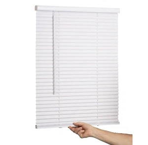 Lotus und Windoware 34” x 72” weiß kabellose Mini-Jalousien 1” Vinyl-Schiefer - Bild 1 von 21