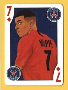 2019 Kylian Mbappe 7 of Diamonds Official Paris Saint-Germaine PSG Playing Card - Picture 1 of 2