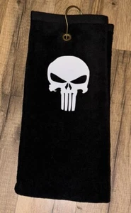 Toalla deportiva de golf The Punisher 16x26 negra - Imagen 1 de 2