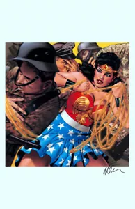 Michael Golden SIGNED DC Comics Super Hero JLA Art Print ~ Wonder Woman - Picture 1 of 1