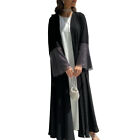 Kaftan Women Fashion Muslim Black Cardigan Rhinestones Long Sleeved Abaya Burqas