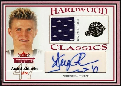 Andrei Kirilenko 2004-05 Fleer Throwbacks Hardwood Classics Jersey Auto /249 🔥 - Image 1 of 2