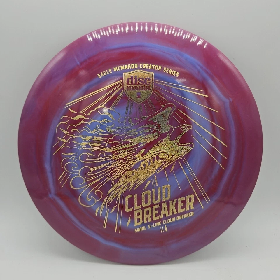 Discmania Swirl S-Line Cloud Breaker Eagle McMahon(Last) Purple/Gold Glitter - Image 1 of 3