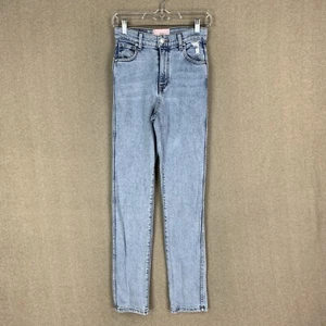 REVICE Jeans Size 25 Womens Light Wash Straight Blue Distressed Denim 25x31 - Picture 1 of 15