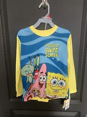 SPONGEBOB SQUAREPANTS Pajamas Sleepwear Set w Pants NWT Boys Size XS (4-5) - Image 1 of 4