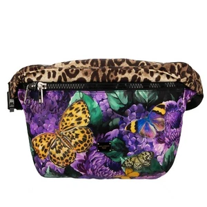DOLCE & GABBANA x DJ KHALED Leopard Flower Logo Waist Crossbody Bag Purple - Picture 1 of 7