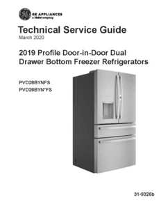 GE PVD28BYNDFS PVD28BYNEFS SERVICE REPAIR MANUAL PAPER - Imagen 1 de 1