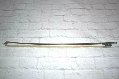 Antique Vintage WIDE FROG Violin Bow 26 3/4"L Marked GERMANY  - Image 1 of 4
