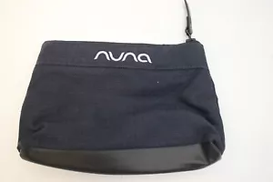 Nuna Dark Blue Woven Canvas Zip Up Cosmetic / Snack / organizer / Accessory bag - Picture 1 of 7