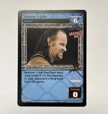 Nobody's Safe card for Deadman Inc Undertaker for WWE WWF Raw Deal card game ccg - Image 1 of 4