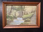 Miniature Signed Oil Painting X 2 By Syd Mullier (1931-) Dartmoor & Radford Lake