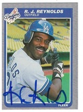 Autographed 1985 Fleer R.J. Reynolds Los Angeles Dodgers Card #381 w Show Ticket