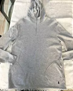 Polo Ralph Lauren Hoodie - Mens Large Lightweight Thermal Waffle Knit 1/4-zip - Picture 1 of 10