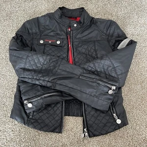 Patrizia Pepe Black Jacket Moto Style Biker Princess. Ideal Condition! Size 42! - Picture 1 of 11