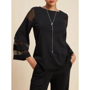 Women's Solid Color Long Sleeved Round-neck Loose Pullover Tops Women Casual Top - Picture 1 of 5