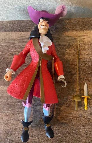 Vintage 1999 Disney Store Captain Hook Figure 12” Adventurers Poseable Cover