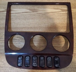 MERCEDES ML W163 HEATER SURROUND WOOD TRIM WITH HEATED SEAT SWITCHES - Picture 1 of 2