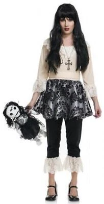 Muñeca Psicosis Miedo Chica Gótica Juguete Elegante Vestir Halloween De lujo Disfraz para Adulto Foto 1 de 2