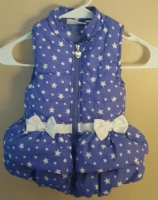 Chaleco sin mangas acolchado con patrón de estrella púrpura talla 4 para niños Foto 1 de 4