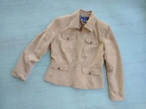 Blazer donna Evan-Picone giacca ecopelle scamosciata zip marrone chiaro - Tg 6P - Foto 1 di 9