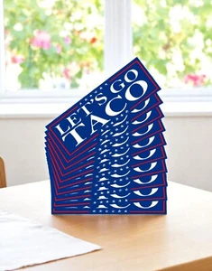 Let’s Go Taco Trump Vinyl Sticker 10 Pack 8.6"x3" Unlaminated Decals Taco Trump - Picture 1 of 5