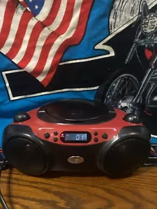 Modelo GPX: BC232R Reproductor de CD-AM/FM Radio-Boombox Portátil Rojo-Probado, Funciona Usado - Imagen 1 de 9