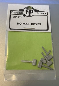 Durango Press DP-25 HO-Scale Metal Mail Boxes 5-Pack - NEW SEALED - Picture 1 of 2