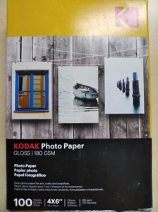 Kodak Photo Paper/Fotopapier GLOSS 180 GSM 4x6‘‘ bzw 10x15cm 100 sheets/Blatt - Bild 1 von 5