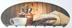 Taza de café decorativa de 7 clavos de metal soporte para llaves cocina NUEVO - Imagen 1 de 3