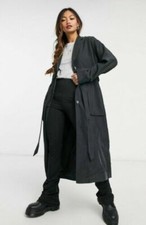 monki belted long coat