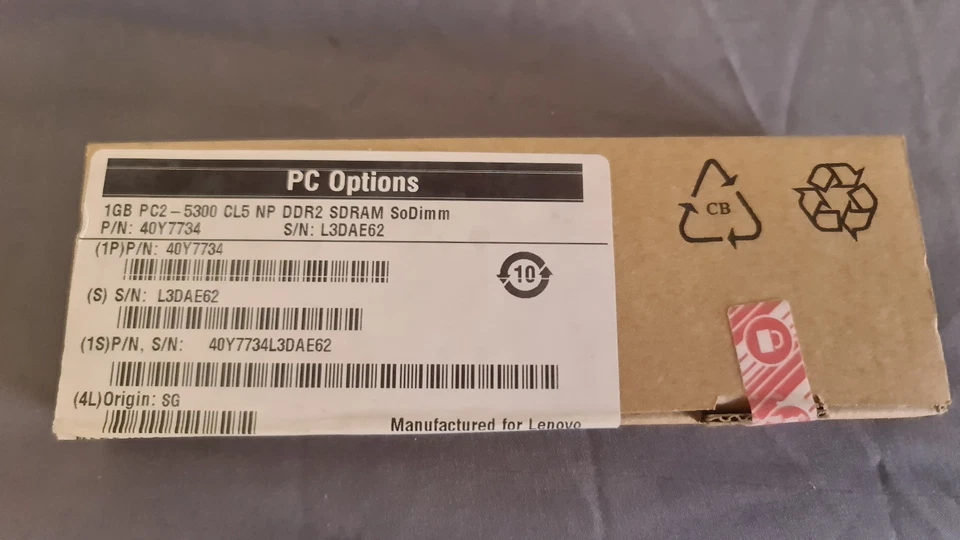 Lenovo 1GB Ram PC2-5300 DDR2 SDRAM neu (Art.Nr.42) - Bild 1 von 1