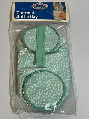 Bolso biberón térmico Baby King vintage verde blanco lunares nuevo de Lote Antiguo Foto 1 de 3