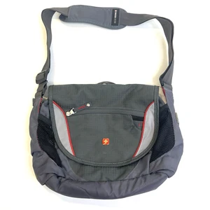Swiss Gear Gray Adjustable Strap Day Bag Travel Hiking Messenger Toiletry Acces - Picture 1 of 14