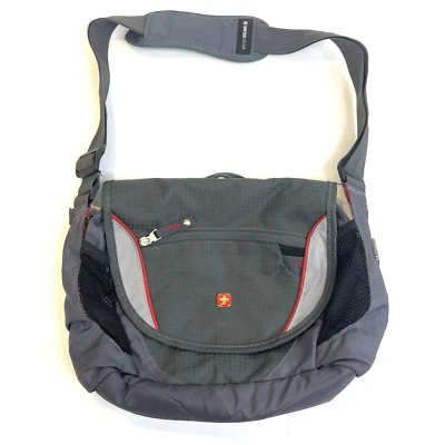 Swiss Gear Gris Correa Ajustable Bolsa de Día Viaje Senderismo Mensajero Artículos de Aseo Acceso Foto 1 de 4