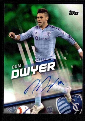 2016 Topps MLS autograph Green 3/50 Dom Dwyer Sporting Kansas City - Image 1 of 2