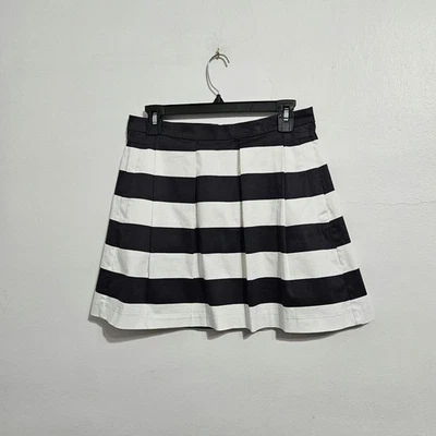 ¡NUEVO CON ETIQUETAS! Minifalda a rayas French Connecting blanca y negra talla 6 pequeña Foto 1 de 4