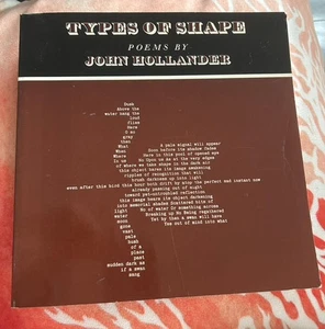 John Hollander Types of Shape 1979 Signed Book Poetry - Picture 1 of 6