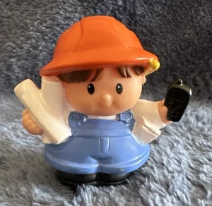 Casco naranja Fisher Price Little People retirado trabajador de la construcción 2002 teléfono - Imagen 1 de 7