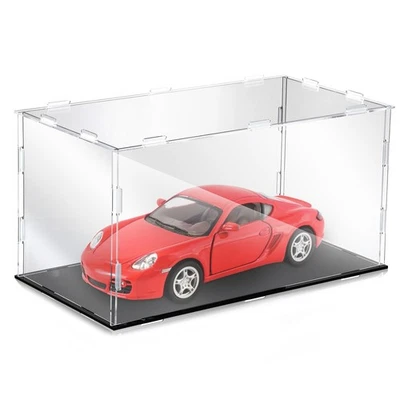 Acrylic Display Case 1 18 Model Car Display Case with Black Base Clear Storag... - Image 1 of 4