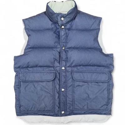 Vintage Penfield Down 80s Puffer Vest USA Made Outdoors Gorpcore Ski L Blue Gray - Image 1 of 4