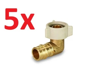 5x Everflow 1/2" x 1/2" Erweiterung Pex Buchse Schwenkbar Adapter Winkel Kupplung F1960 - Bild 1 von 5