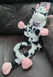 Multipet 27" Long Body Cow Dog Toy w/5 Squeakers Swingin Slevin NEW - Picture 1 of 6