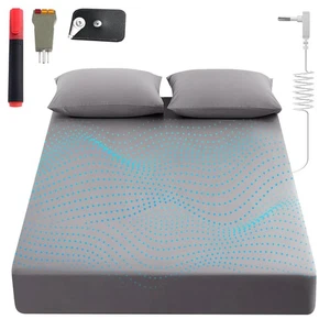 Grounding Sheets King, 90% Organic Cotton+ 10% Pure Silver Fiber,Grounded Bed... - Picture 1 of 6