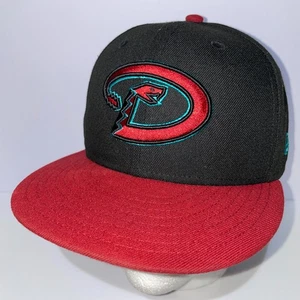 New Era 59Fifty Arizona Diamondbacks Baseball Cap Size 7 3/8 Red and Sea Green - Picture 1 of 7