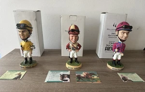 Autographed 2001 Hollywood Park Lot Of 3 Laffit Pincay Jr,McCarron,Bobbleheads - Picture 1 of 12