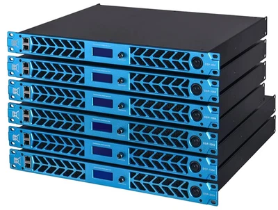 1X CVR Audio DSP-802 BLUE Professional Amplifier 1 Space 800 Watts x 2 at 8-Ohm - Image 1 of 2