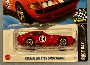 2025 Hot Wheels Ferrari 365 GTB4 Competizione Race Day 10/10 Red - Picture 1 of 2