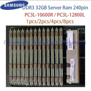 Samsung DDR3 Ram 32 GB 4RX4 PC3L-12800L/ PC3-10600R RDIMM REG Server 240-pin lot - Picture 1 of 9