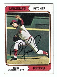 Signed Autographed Ross Grimsley Cincinnati Reds 1974 TOPPS card #59 w/COA - Picture 1 of 1
